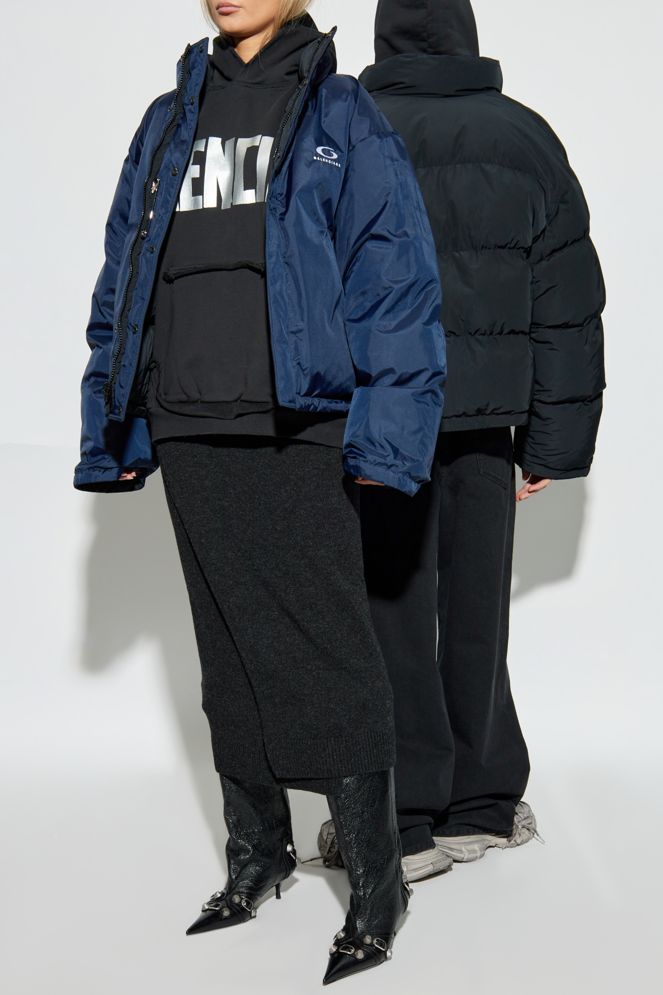 【送料&関税込】Balenciaga Reversible Padded Jacket Black Reversible padded High Balenciaga - IetpShops Japan